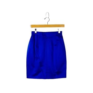 THIERRY MUGLER Paris Skirt Royal Cotton Pencil Vintage